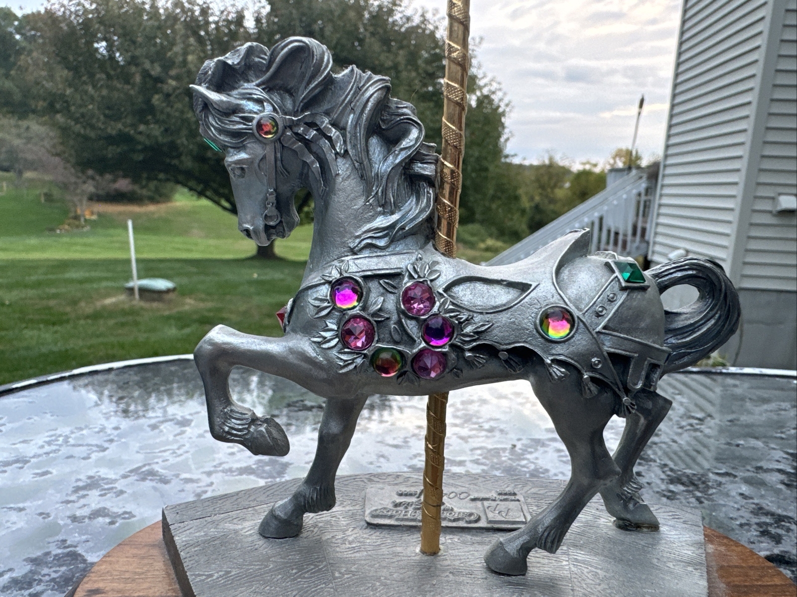 1985 Limited Edition Perth Pewter Carousel Horse Figurine Art Sculpture Rare HTF