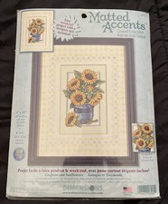 Dimensions Cross Stitch Kit Gingham  Sunflowers 6925 NIP