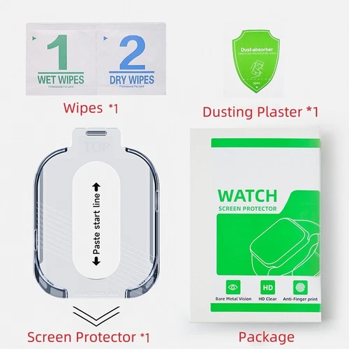 2Pcs Easy Install Tempered Glass Screen Protector for Apple Watch Ultra 1/2 49mm - 第 8/11 張圖片