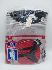 Vintage NINJA Boys Pajamas - Boys Size 14 - Bates Jama Made In USA
