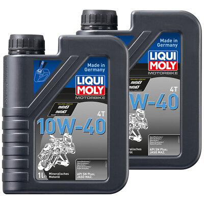 Motoröl LIQUI MOLY mineralisch 10W-40 2x 1 Liter für Adly/Herchee Arctic Cat SYM