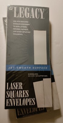 Strathmore Legacy Laser Squares Smooth Surface Envelopes 25 Ct, White, #10 - NEW