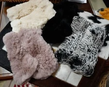 Soft Rex Rabbit Fur Arm Warmer- Fingerless Mittens - The Ultimate in Warmth