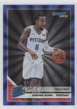 2019-20 Panini Donruss Rated Rookie Press Proof Blue Laser 21/49 Jordan Bone 3e3