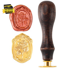 Rose Wax Seal Stamp Kit - Vintage Brass Sealing Wax Stamps Set for Wedding Invit