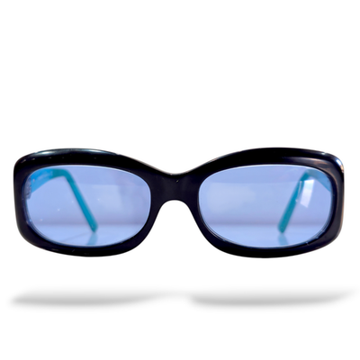 Vintage Chanel rectangular Sunglasses Y2K CC Logo narrow slim