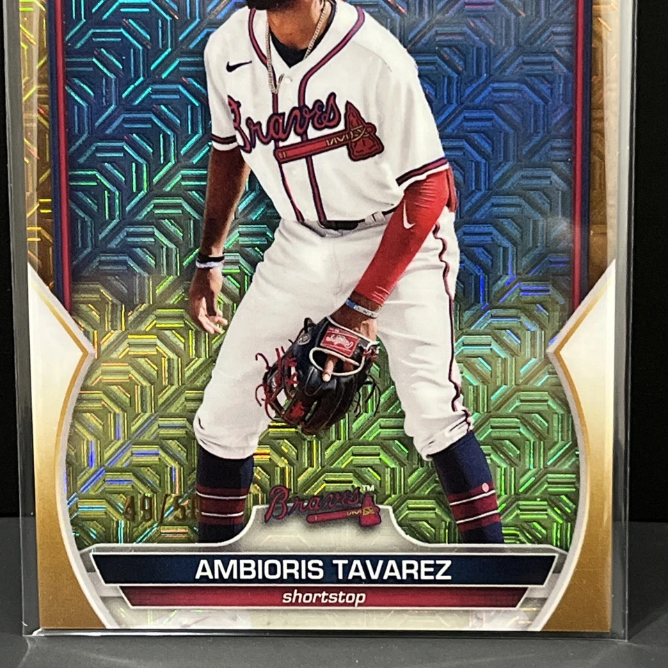 2023 Bowman Chrome Ambioris Tavarez #BCP-33 Gold Mojo Refractor /50 - Image 4 of 4