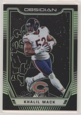 2018 Panini Obsidian Electric Etch Green 8/25 Khalil Mack #17 fm0