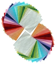 50 Mulberry Paper Sheet Design Art Tissue Japan Origami Washi Wholesale Bulk ...
