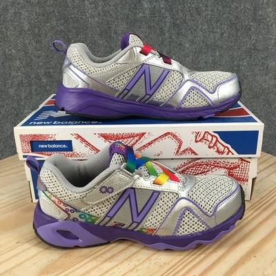 New Balance 695 Shoes Youth 4 Boys Sporty Sneakers KV695PRY Silver Purple NEW