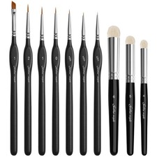 Golden Maple Miniature Paint Brushes Drybrush-10pcs Micro Detail Paint Brush Set