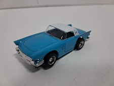 TYCO SLOT CAR HO SCALE '57 FORD THUNDERBIRD BLUE/WHITE - Tested - Runs