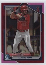 2024 Bowman Chrome Prospects Fuchsia Refractor 126/199 Alberto Rios #BCP-98 0r6k