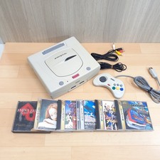 Sega Saturn Console Japanese White Bundle with 6 Games DAYTONA USA HST-3220