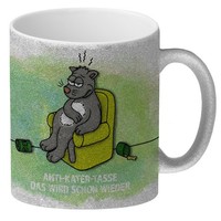 Das Wird Schon Wieder Glitzer-Glitzer-Kaffeebecher Mit Anti-Kater Motiv