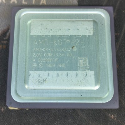 1999 AMD K6-2 533ACZ 2V 3.3V 533Mhz Ceramic Gold CPU Computer Pin Processor