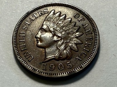 1905 INDIAN HEAD PENNY U.S. COIN 4 DIAMONDS - SHIPS FREE W/ USPS TRACK & INSUR