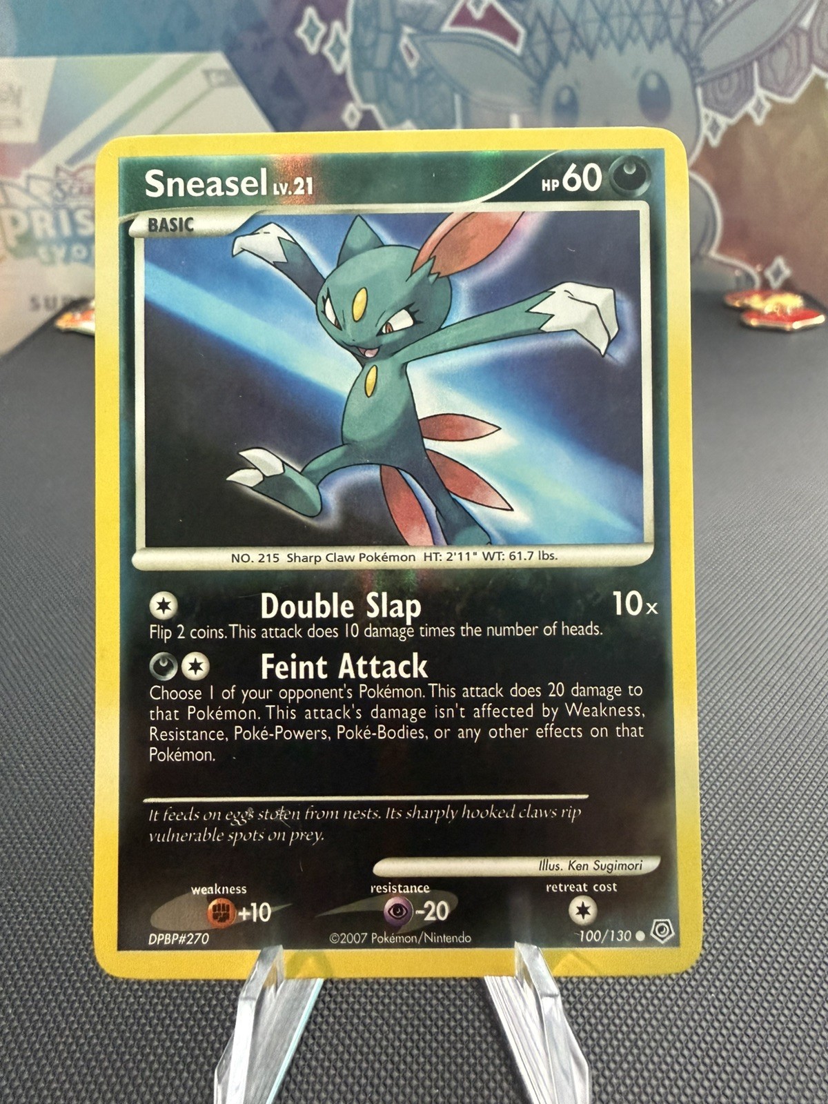 Pokémon TCG - SNEASEL - 100/130 - REVERSE HOLO - DIAMOND & PEARL (2007) - NM