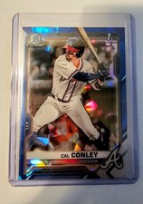 2022 Bowman Chrome Cal Conley BDC 70 Cracked Ice Refractor 1st