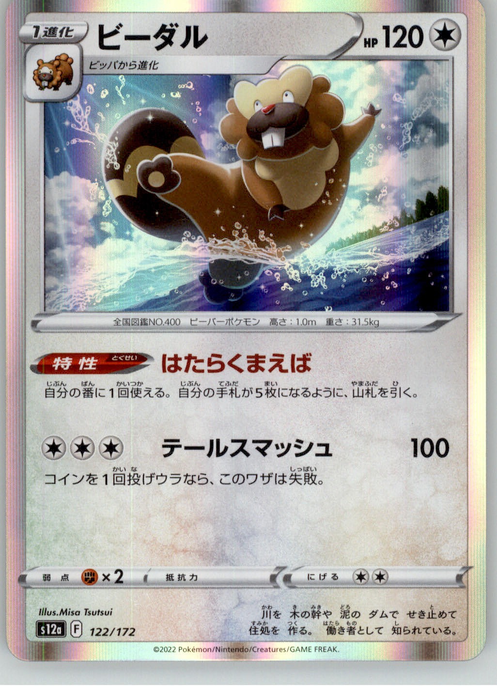 Bibarel - VSTAR Universe - 122/172 - Holo NM Pokemon