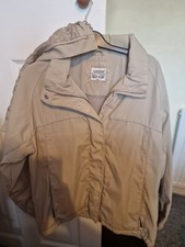 Ladies Backswing Beige Coat/Jacket With Hood Size 12 Womens