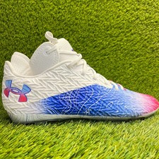 Under Armour Spotlight Clone 4 MC TX Mens Size 11.5 Blue White Football Cleats