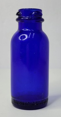 Vintage Cobalt Blue Bromo Seltzer Emerson Drug Co Medicine Bottle
