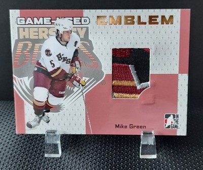 MIKE GREEN /10 GAME USED EMBLEM PATCH 4-COLOR LOGO BREAK RARE SP