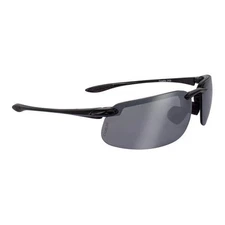 10 - Crossfire ES4 2123 Silver Mirror Lens Safety Glasses, Black Frame, Z87.1