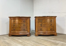 Thomasville Furniture British Gentry Bedside Chests With Marble Top