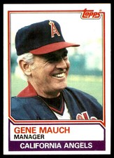 Gene Mauch 1983 Topps #276 California Angels MLB READ FREE SHIPPING AutographDen