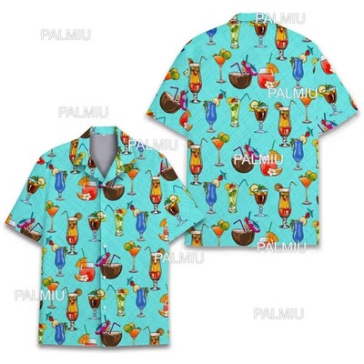 Tropical Cocktail Hawaiian Shirt Aloha Beach Summer Vacation