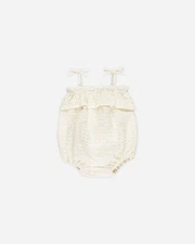 Rylee + Cru Ivory Ruffle Romper One Piece Baby Outfit Size 12-18 Months