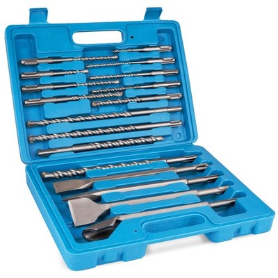 17pcs SDS Plus Concrete Masonry Drill Bits and Chisels Set with Storage Case,...