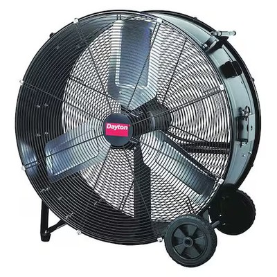 Dayton 39Uk56 Light Duty Industrial Fan, 36 In Blade Dia, Non-Oscillating,
