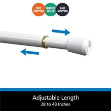 Mainstays 7/16" Adjustable Tension Curtain Rod, 28-48", White