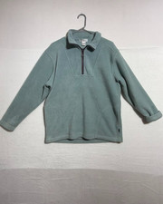 Light Blue Euro Joy Pullover Zip up Sweatshirt Size Medium
