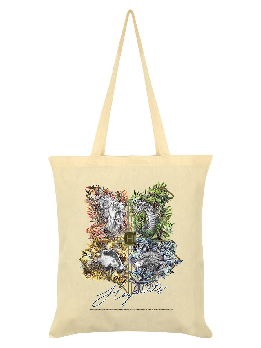 Harry Potter (Hogwarts Crest) Cream Tote Bag