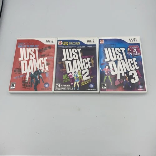 Just Dance 1,2, And 3 Nintendo Wii CIB Tested And Working