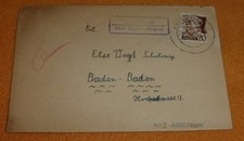 Anselfingen Landpoststempel Engen Aptierter Stempek Brief Schule Baden-Baden