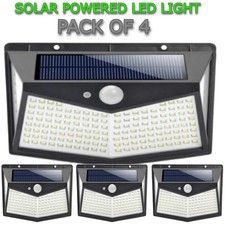 212 LED Solar Wall Lights Garden Outdoor Security Lamp Warm 4 PACK UK - 2025