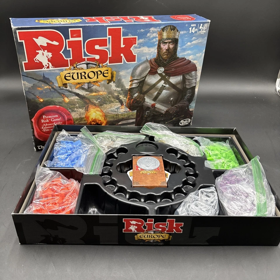 RISK EUROPE Strategy Board Game Medieval Conquest Hasbro - Image 2 of 4