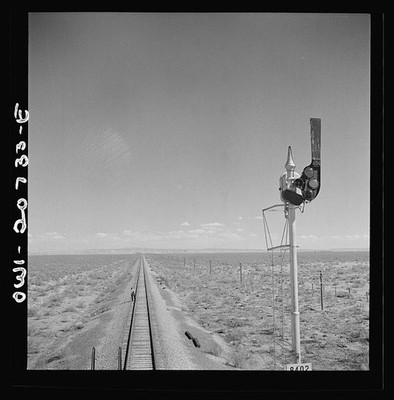 Photo:Willard New Mexico 1943 AT&SF Railroad Flagman Water Stop
