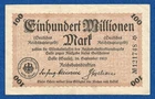 04 174 emergency money Reichsbahn Halle (Saale) 100 million Mark, 26.9.1923