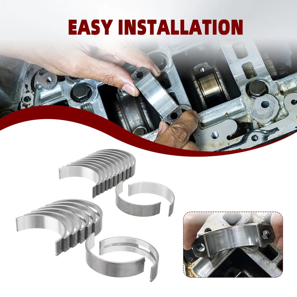 Cojinete de varilla de conector + cojinete del cigüeñal 20 piezas para Audi A4 A5 A6 A7 A8 S4 S5 Foto 4 de 4