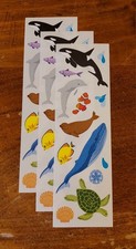 Mrs. Grossman Three Sticker Strips  Ocean Life...Whales, Dolphins, seals.....