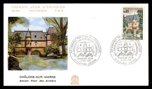 Mayfairstamps France FDC 1969 old Archer's bridge First Day Cover aaw_51387