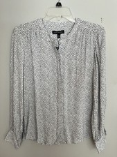 Banana Republic blouse with navy dots. Size XS