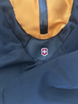 Victorinox SwissGear Small Hiking Backpack Black/Orange Nylon Zipper Logo