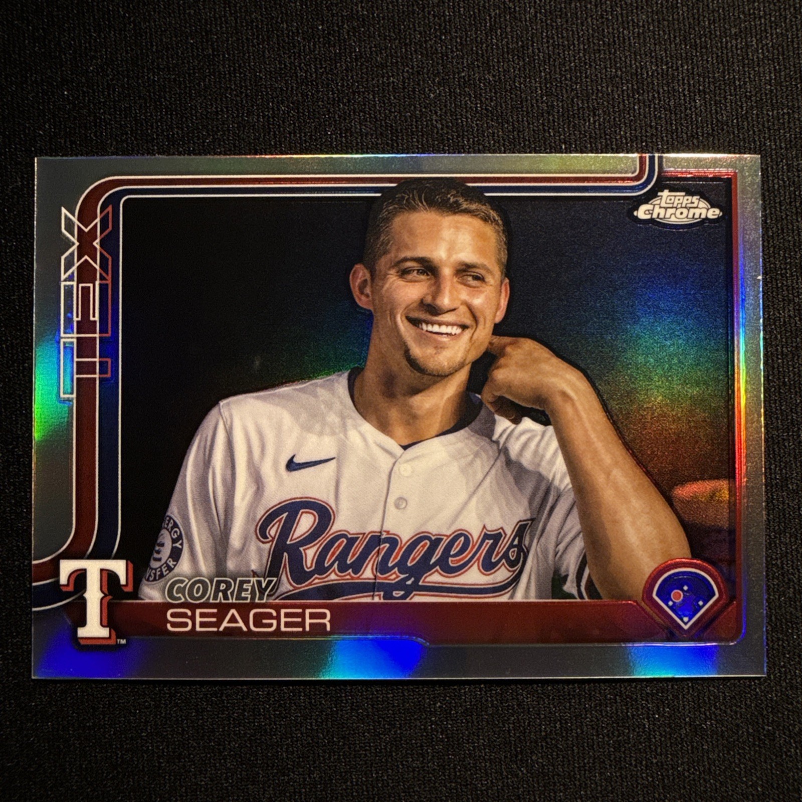 2025 Topps Chrome Corey Seager Image Variation Refractor #24 Rangers SHORT PRINT